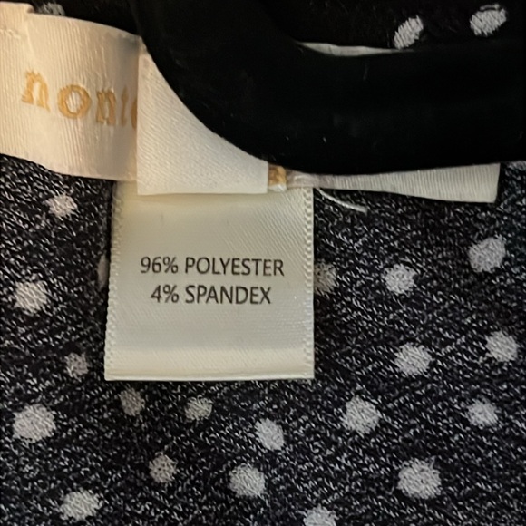 Monteau Los Angeles Black and White Polka Dot Women's Top - Picture 3 of 10